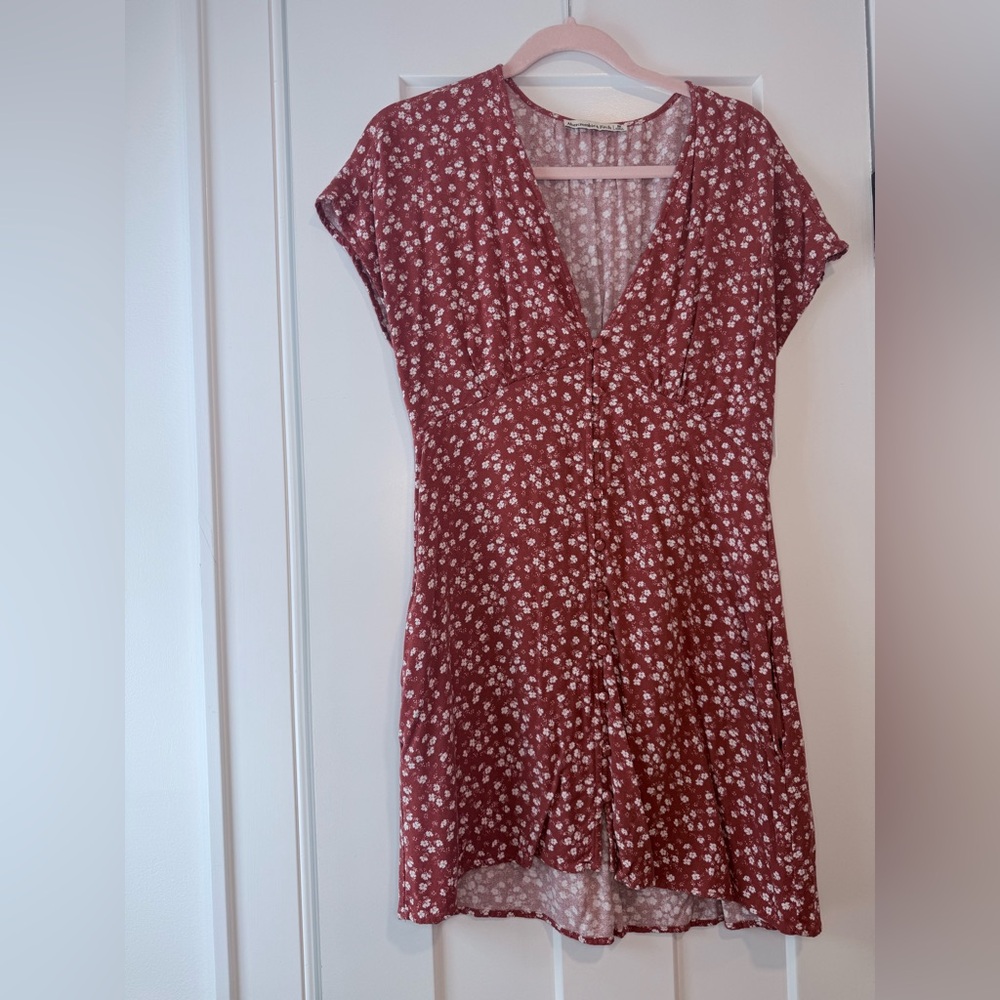 Abercrombie & Fitch Floral dress - Burgundy